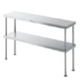 Simply Stainless SS13.1200 1200mm w x 300mm d x 750mm h DOUBLE BENCH OVER-SHELF